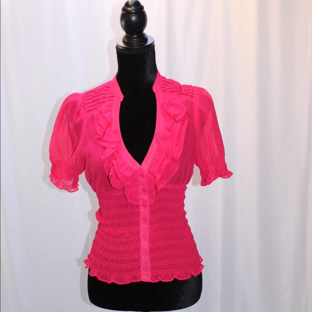 Pink lace blouse